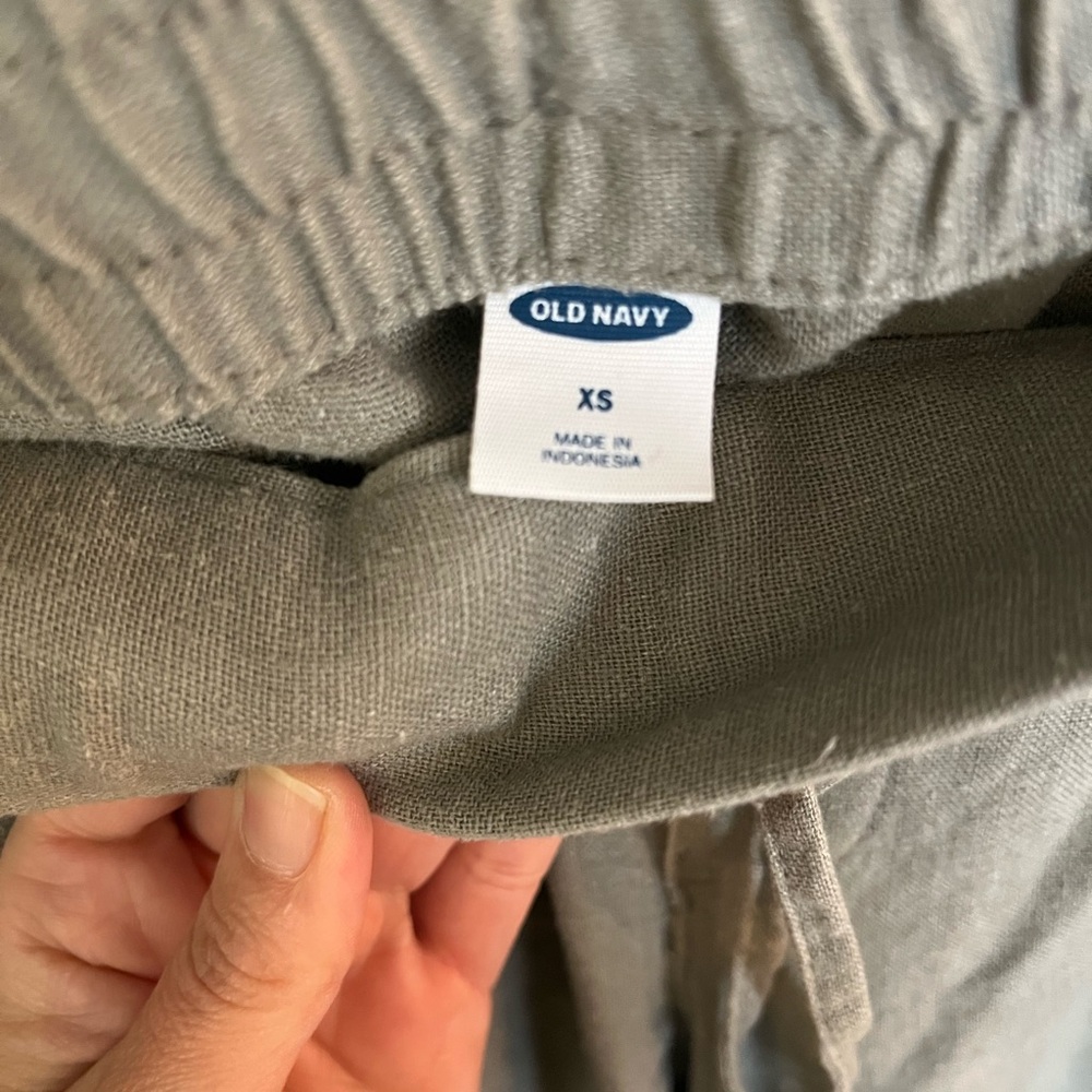 Old Navy Linen Blend Wide Leg Pants - Picture 3 of 4